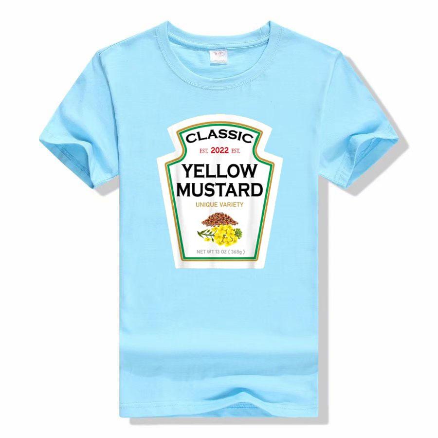 Yellow Mustard DIY Halloween Costume Matching Group MustardTShirt Funny Ketchup Clothes for Couples Gifts Aesthetic Outfits