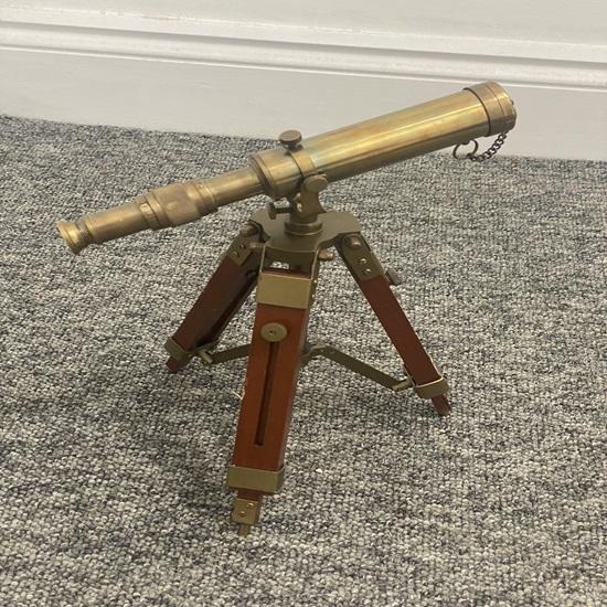 33 Cm Nautical Design Brass Spyglass Telescope With Wooden Tripod Marine Scope