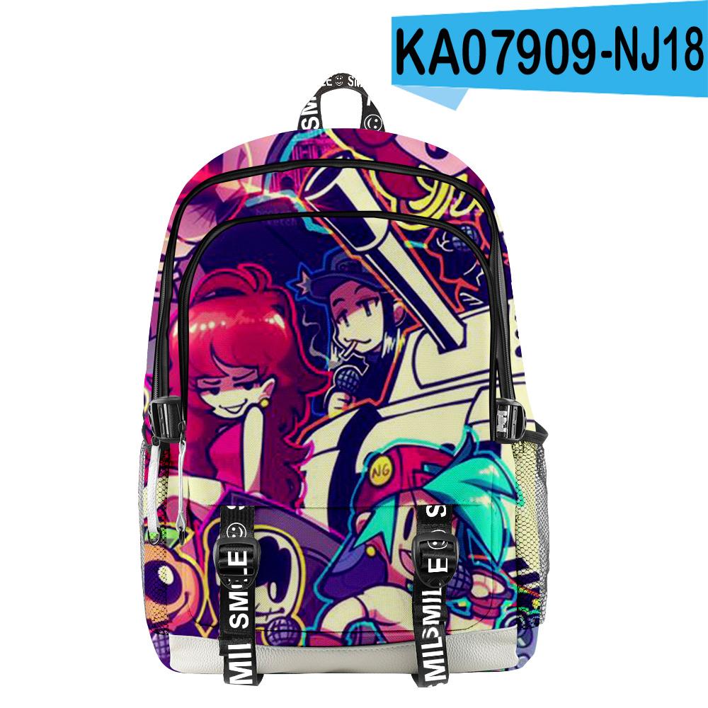 Cartoon Youthful School Bags Unisex Friday Night Funkin Travel Bags 3D Print Oxford Waterproof Notebook multifunction Backpacks