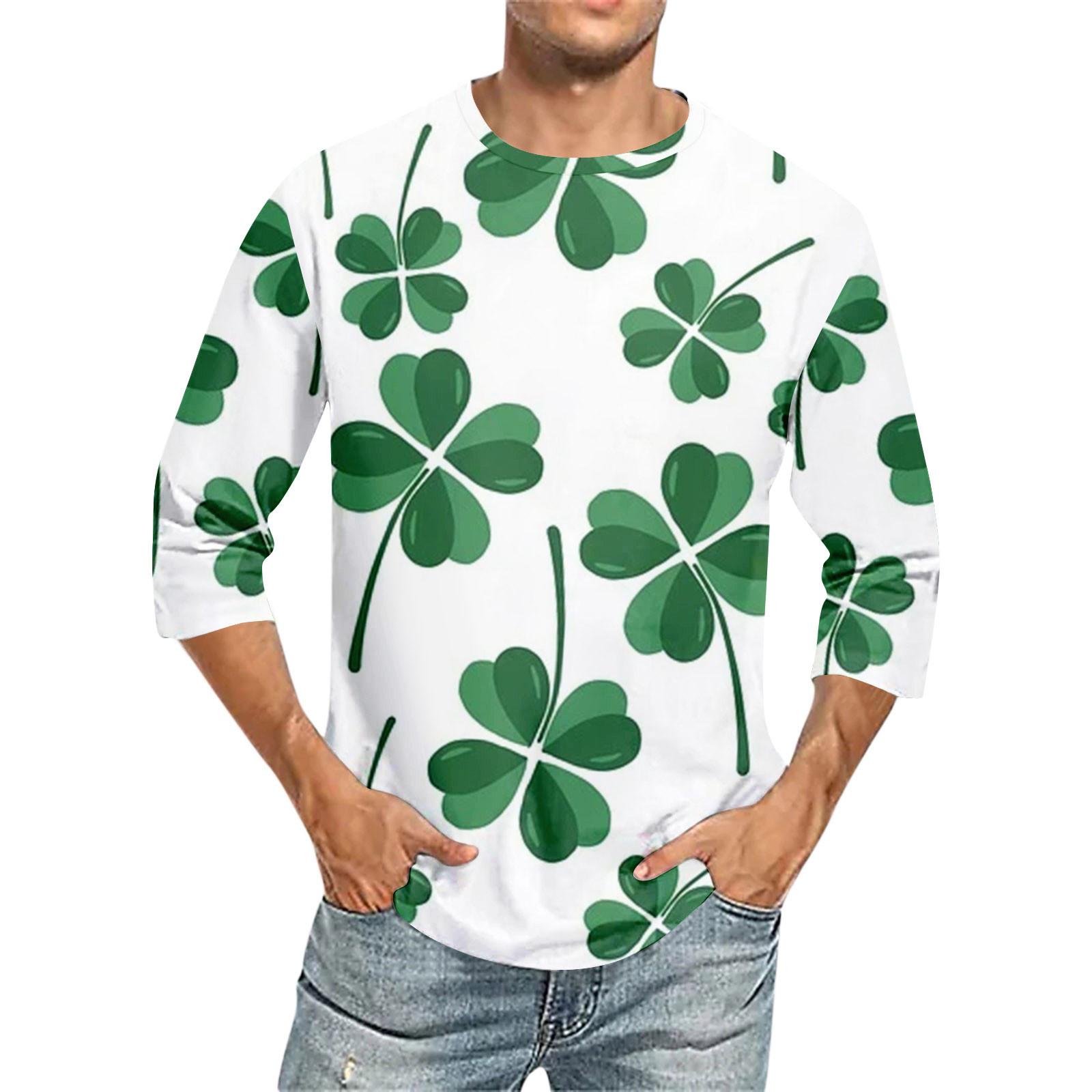 

Мужская футболка с круглым вырезом и рукавом семь четвертей, мужская повседневная свободная футболка с рукавом семь четвертей L темно-фиолетового