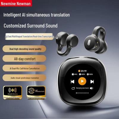 Newman CT11 Wireless Bluetooth Ear-Clip Headset with AI Translation