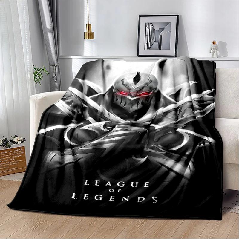 LOL 29 Styl Jinx League of Legends Kreslená flanelová deka, Měkká přehozová deka pro domácnost Ložnici Postel Pohovku Cestovní potah Dětský dárek