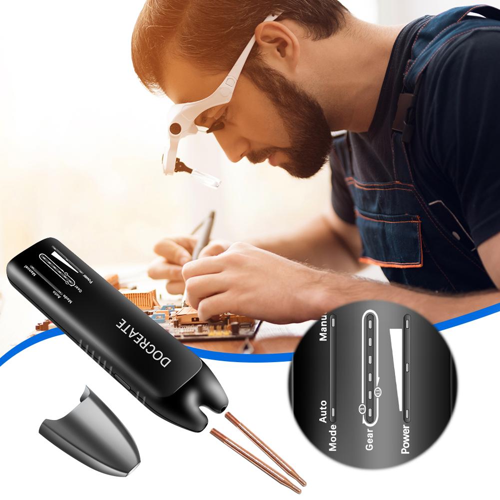 Battery Spot Welder 11 Gear Adjustable Automatic Manual Modes Battery Spot Welding Machine Spot Welding Tool for 18650 Battery