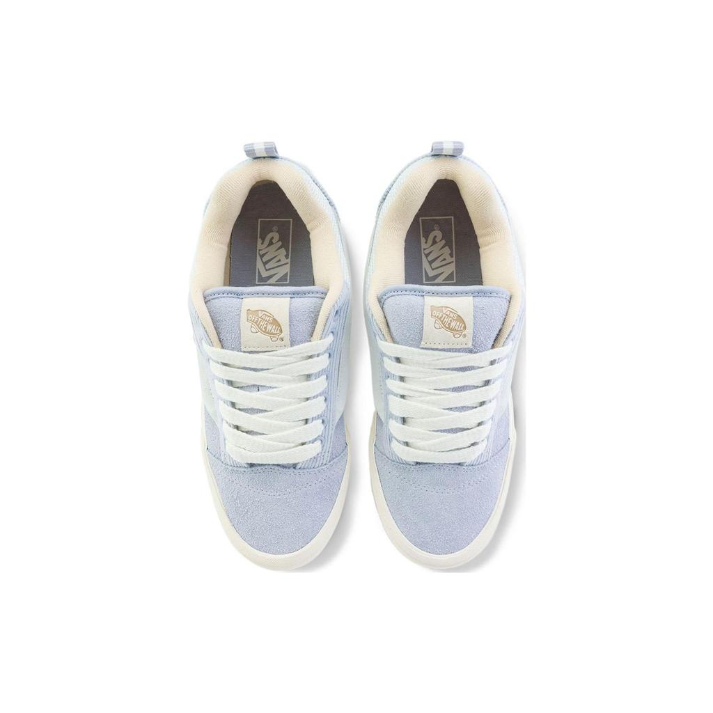 Vans Knu Skool Comfortable Versatile Durable Breathable Low-Top Skate Shoes Unisex sneaker Light-Blue VN0009QCDNB