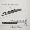 3D ABS Car Letters Logo Turbo Electrified Badge Side Fender Emblem Decals For Mercedes Benz AMG C Class C43 C63 Etc Accessories
