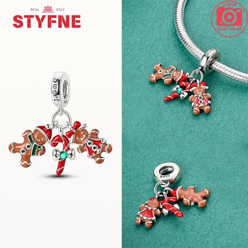 Copperchristmas Charms Elk Santa Claus Bead Snowflake Bell Snowman Charm Fit Original Bracelet Diy Fine Jewelry For Women