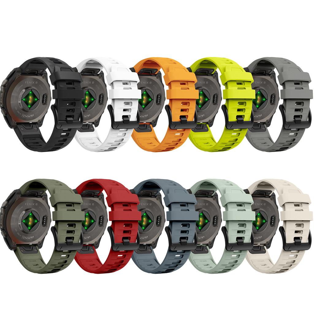 Quick Fit 22mm 26mm Silicone Strap for Garmin Fenix 8 51mm 47mm Fenix 7 7X 6 6X Pro/Epix Pro Gen 2/Fenix 5 5X Fenix 3 Band