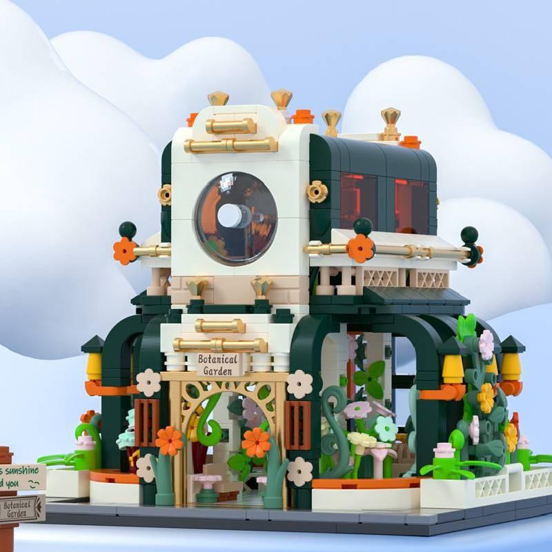 Monet Flower House Brick Set With Lights For Creative Building And Diy Crafting