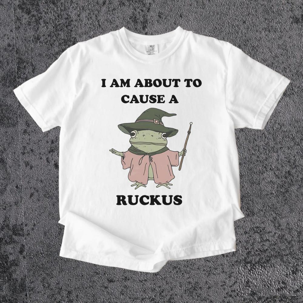 I Am About To Cause A Ruckus Tshirt, Vintage Tshirt, Funny Frog Shirt, Frog Meme XXXL