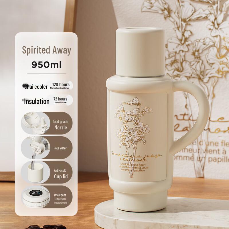 Smart 316L Stainless Steel Dual-Lid Thermal Mug