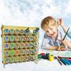 Wooden Paint storage rack 35-hole wall mount Paint Round Bottle Organizer Display Stand For Miniature Paint Set