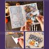 20Pcs/Pack Pumpkin Skeleton Kids Halloween Stickers Trick or Treat Spooky Scrapbooking Planner Stickers Waterproof
