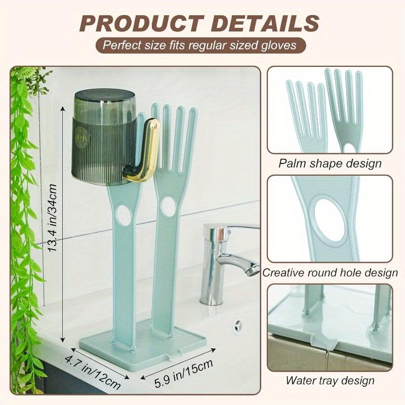 1/2Pc Kitchen Glove Holder Glove Drying Rack Dryer Plastic Mitten Rubber Rack Sink Stand Towel Hanger Reusable Towel Storage