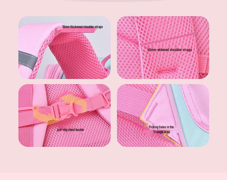 Unicorn Lightweight Wear-Resistant Backpack for Girls - Ideal for Elementary Students