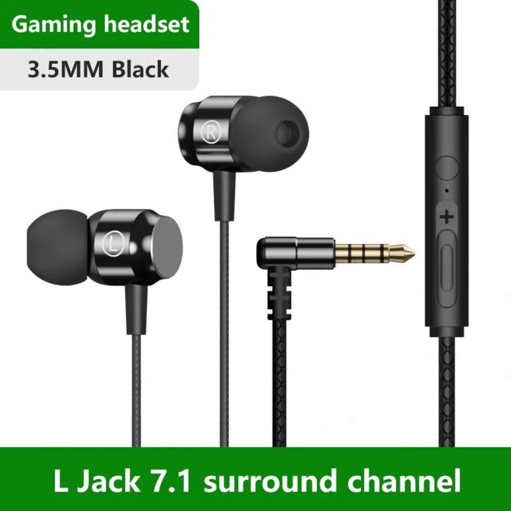 With Mic 3.5mm Wired Headphones Hifi L Jack Magnetic Suction Headset Gaming Wire Earphone  Phone