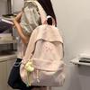 Schoolbag Korean simple plaid backpack casual versatile lightweight high school students ins schoolbag class commuter travel backpack
