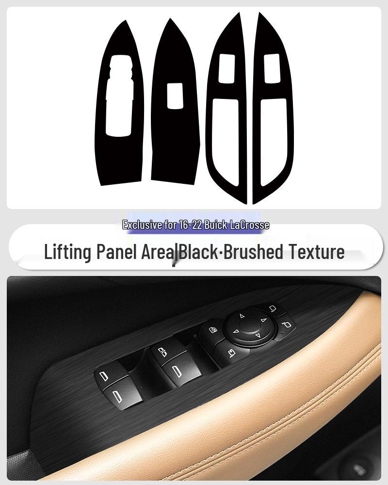 16-22 Buick LaCrosse Black Interior Console Gear Shift Decorative Stickers