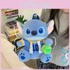 Cute Blue Stitch Basketball And Football Design Plush Backpack For Girls