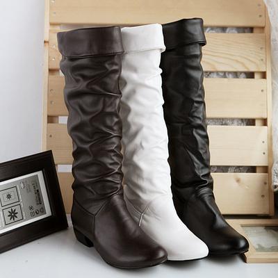 Autumn Winter Long Boots NEW Style Women Flat Low Heel Over The Knee Boots Female Lace Up Thigh High Boots752