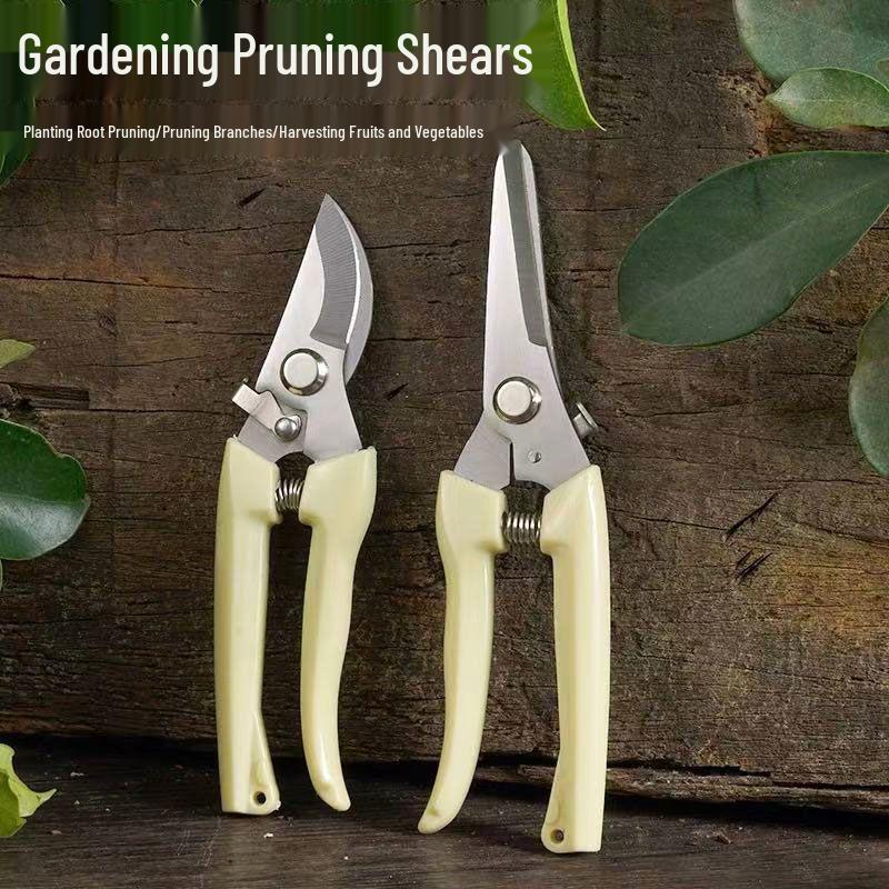 Multi-Functional Stainless Steel Pruning Shears: Orchard & Garden Tool for Tree Branches and Fruits.