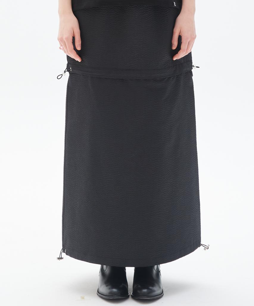 Love Is True Py 2-Way Seersucker Skirt(Black)
