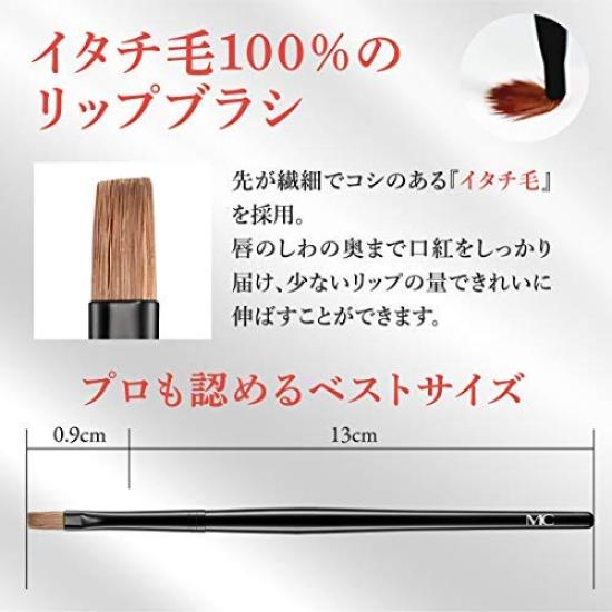MC Collection Lip Beakers Makeup Brush Lip Weasel Made in Brush, (Professional Brush, 100% Hair, Japan)