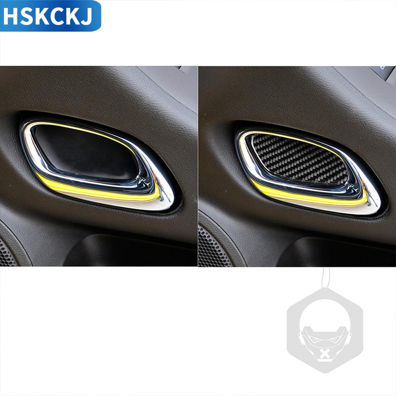 Carbon Fiber Inner Door Handle Bowl Cover Accessories Styling Decoration For Chevrolet Camaro 2010 2011 2012 2013 2014