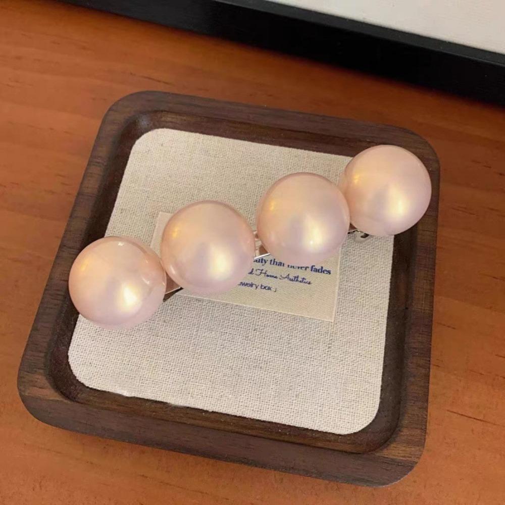 

Barrettes Spring Hair Pin/Clips Round Ball Women Hairpin Elegant Pearl Hair Clip Women