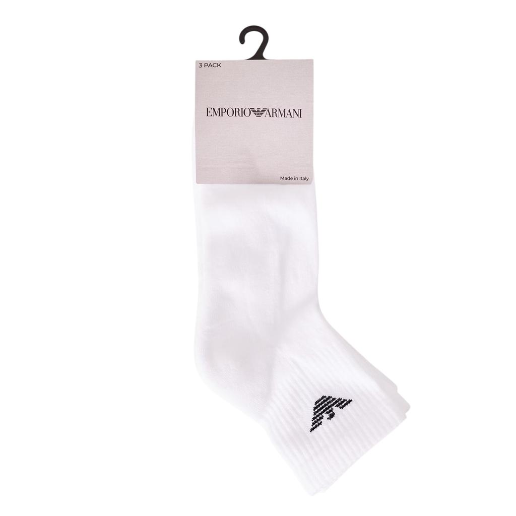 Emporio Armani Mens Logo Trainer Socks (Pack of 3)