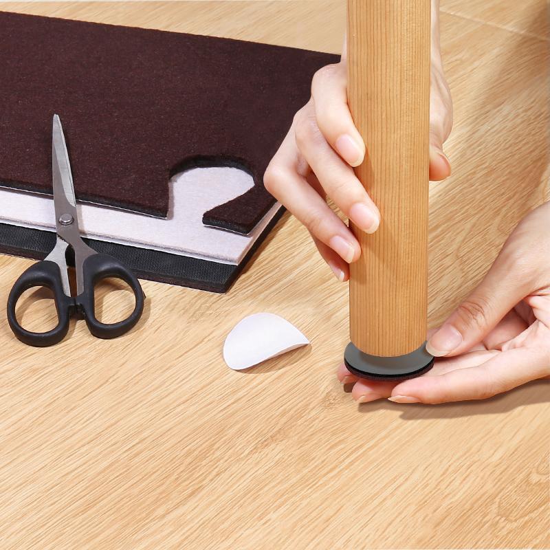 Felt Pads Furniture Feet Protector 5mm Square Table Chair Leg Stickers Cover Mats Wood Floor Protectors Bottom Anti-Slip Pads