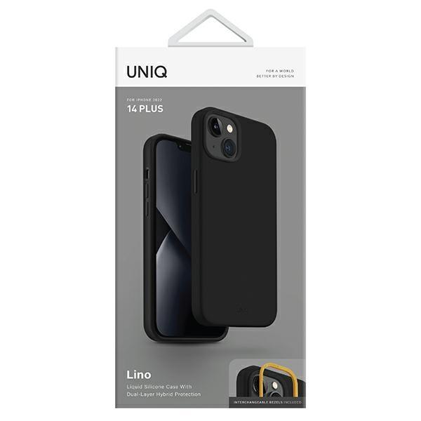 UNIQ Lino iPhone 14 Plus / 15 Plus 6.7" Case Black/midnight Black