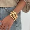 Fashion Metal Glossy Water Drop Spring Buckle Bracelet Female, Hip Hop Wind Geometric Irregular Bracelet
