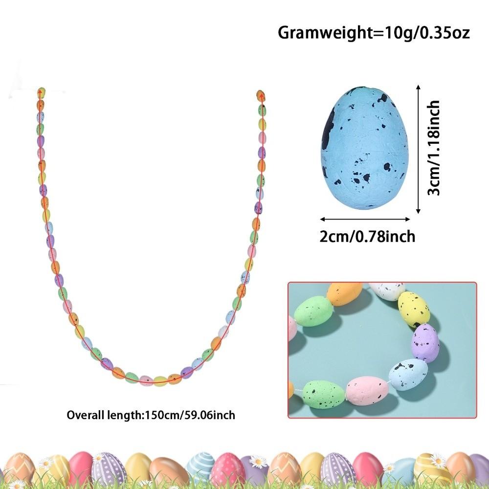 Easter Egg Easter Eggs Wreath Colorful Speckled Egg Easter Egg Garland 115/120/150/200cm DIY Craft Hanging Ornaments Party Favor