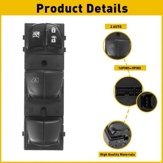 For 2013-2018 Nissan Rogue Window Power Master Control Switch Left Driver Side