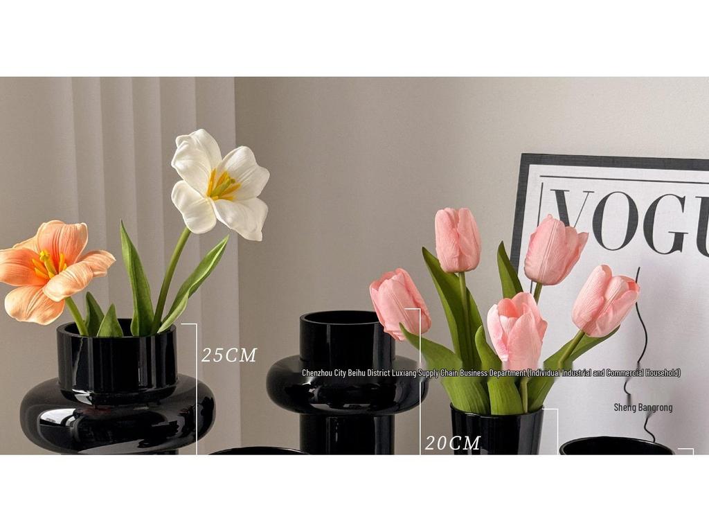 Elegant Glass Vintage Flower Vase for Living Room