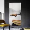 Nordic Style Black And White Seascape Canvas Painting Yellow Umbrella Boat Poster And Print Picture Living Room Bedroom Decor