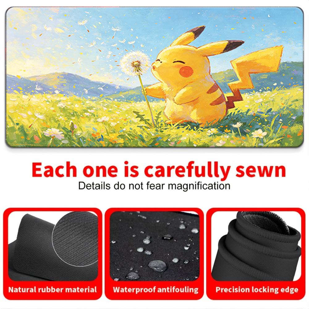 Ash  Kanto Starters Forest Gaming Desk Mat NonSlip Washable Mouse Pad 30x80x0.2cm