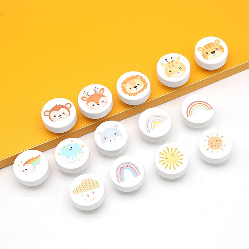 6/8 szt. Uchwyty do szafek kuchennych, szaf, drewniane klamki do drzwi, zwierzęce drewniane gałki do szuflad meblowych do pokoju dziecięcego