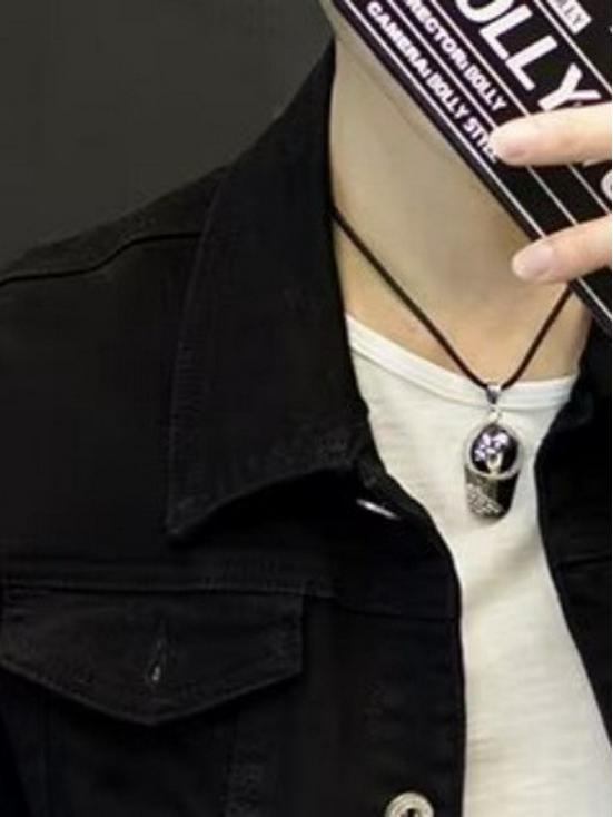 2025 Men's Trendy Slim Fit Denim Jacket - Spring/Autumn Solid Color Casual Top