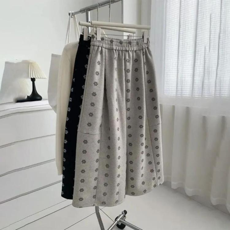 

Women Plus Size High Waist Fleece Pants Elastic Stretchy Wide Leg Casual Trousers Thickened Long Pants M абрикосовый
