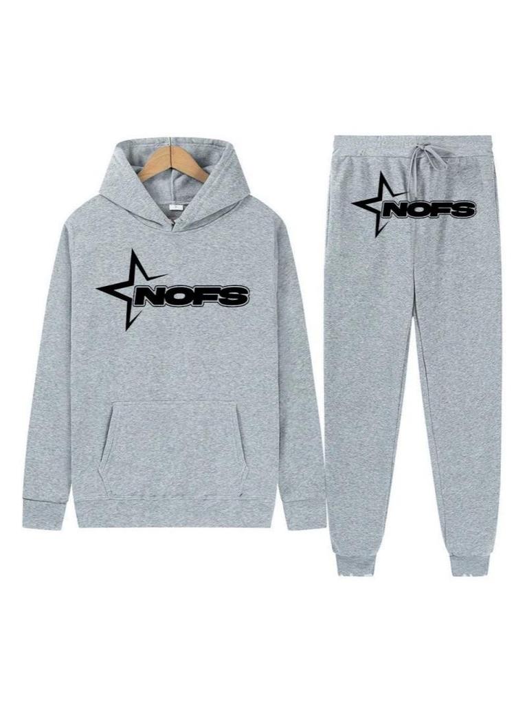 Gothic Punk Rock Letter Hoodie & Sweatshirt Set - Trendy Streetwear