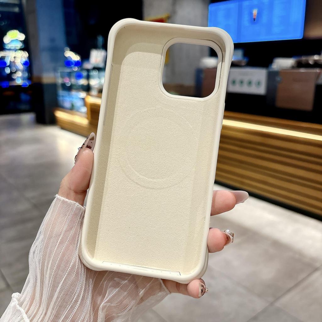 Apple 17 Pro Max Magnetic Phone Case, Liquid Silicone, Ripple Texture, Full Coverage, Anti-Drop, Fits Apple 16.