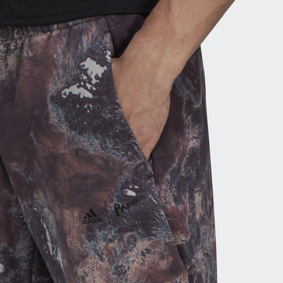 Adidas Drukowana Bawełna Elastyczny Pas Proste Spodnie Casualowe Spodnie Unisex Shadow-Olive HK4517