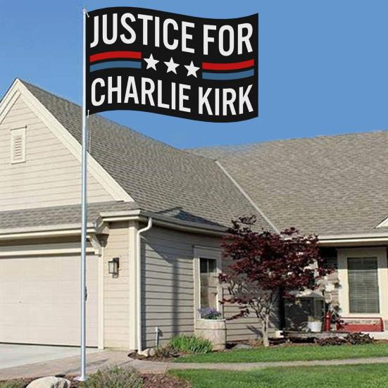 RIP Charlie Kirk Flag A True Patriotic Commemorative Flag 3×5FT Outdoor Double Sided Banner for Garden Patio Balcony Fence Decor