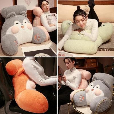 Artifact Bedside Cartoon Rabbit Hair Waist Support Pillow Cushion Office Chair Waist Pillow Pregnant Woman Waist Pillow Cushion