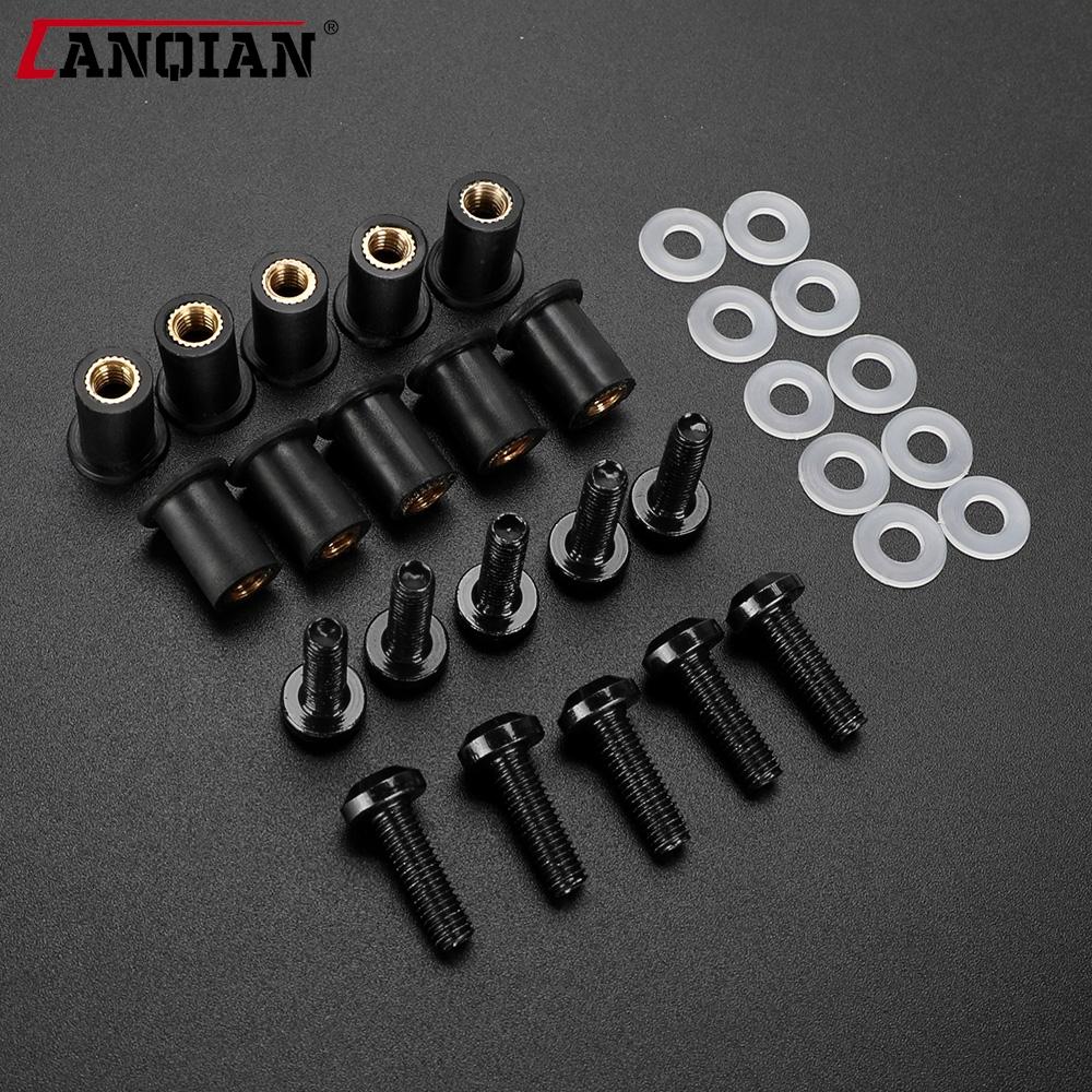 10PCS Fairing Screw For HONDA AfricaTwin XRV750 XRV 750 XRV650 XRV 650 Africa Twin Motorcycle Accessories Windscreen Bolts