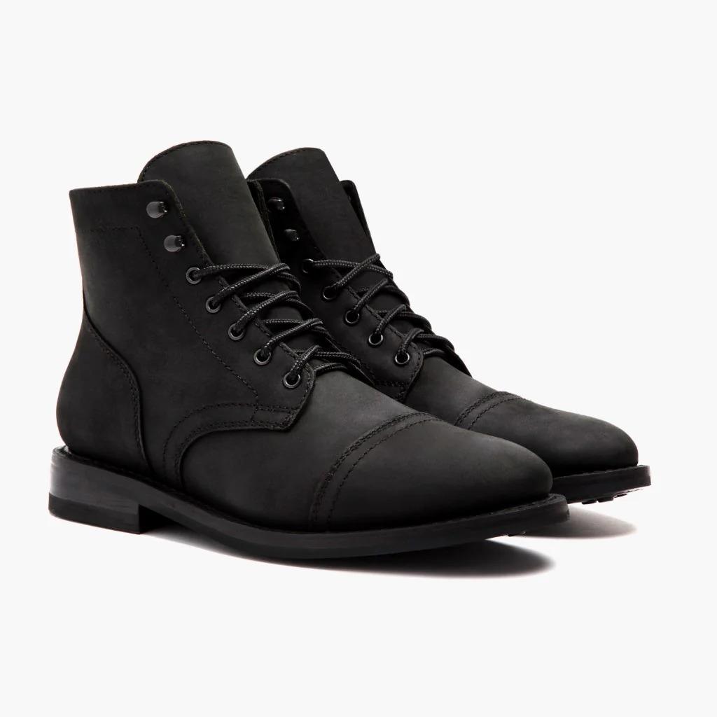 TEMU American retro round head tooling Martin boots high-top locomotive shoes men's shoes