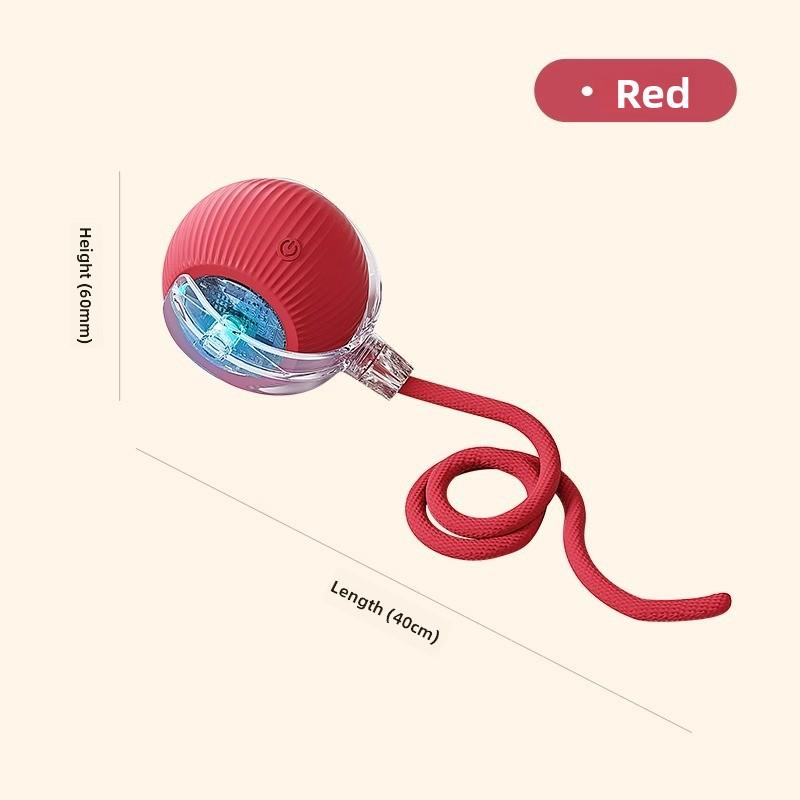 

Pet Self-entertainment and Boredom Electric Cat Toy Ball, Automatic Obstacle Avoidance Silicone Toy Ball, Luminous Yo-yo, Cat Toy