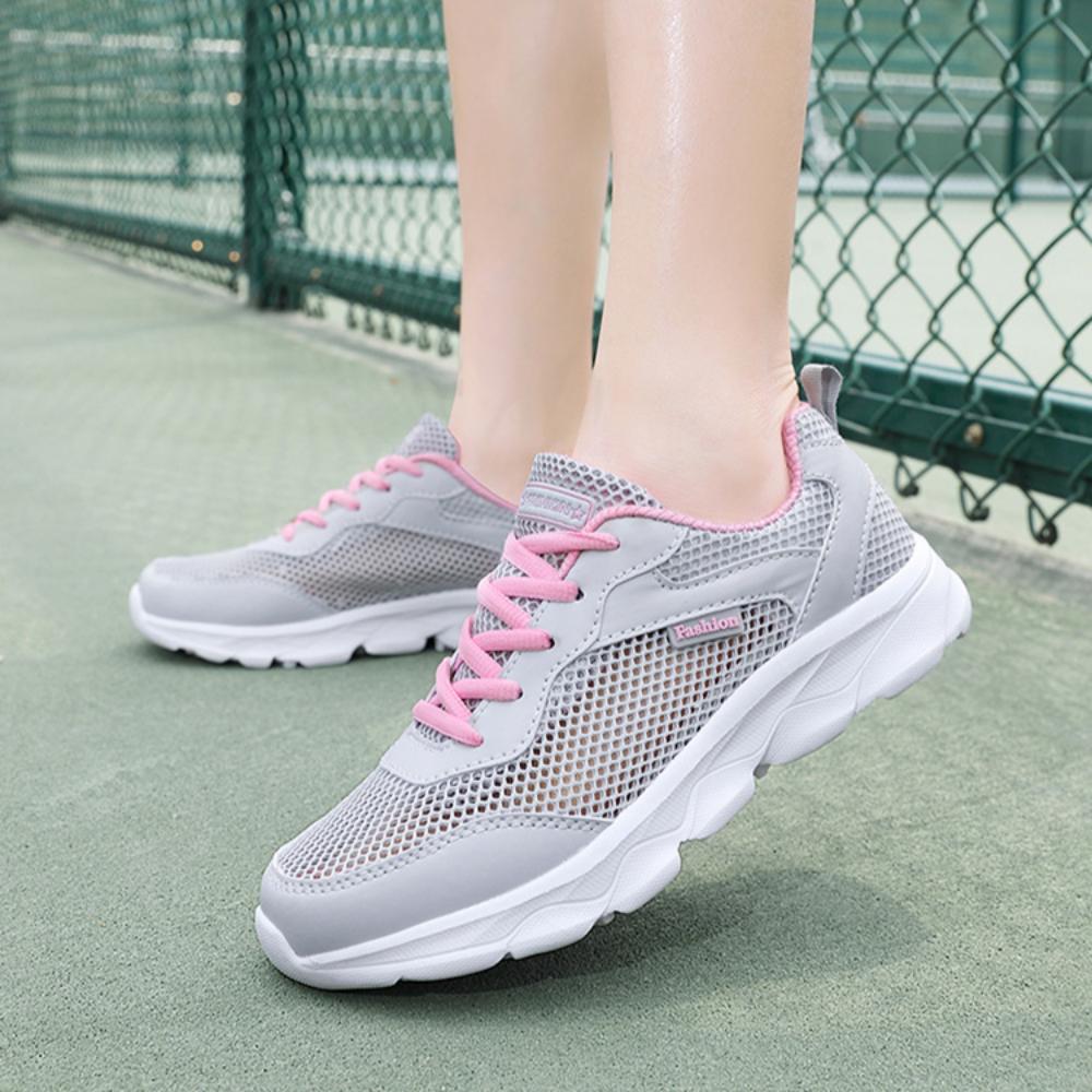 Sommer Sportschuhe Großes Mesh Hohl Damen Freizeitschuhe Koreanischer Stil Schnürschuhe Vielseitige Damenschuhe