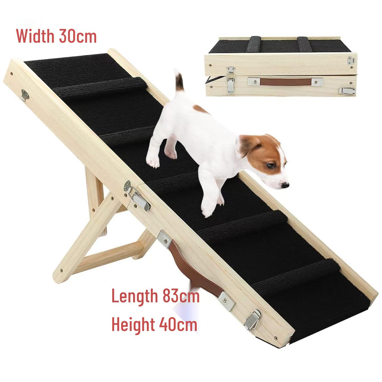 

Складной деревянный пандус для домашних животных для кошек и пожилых собак - Регулируемая высота для доступа к дивану и автомобилю Universal